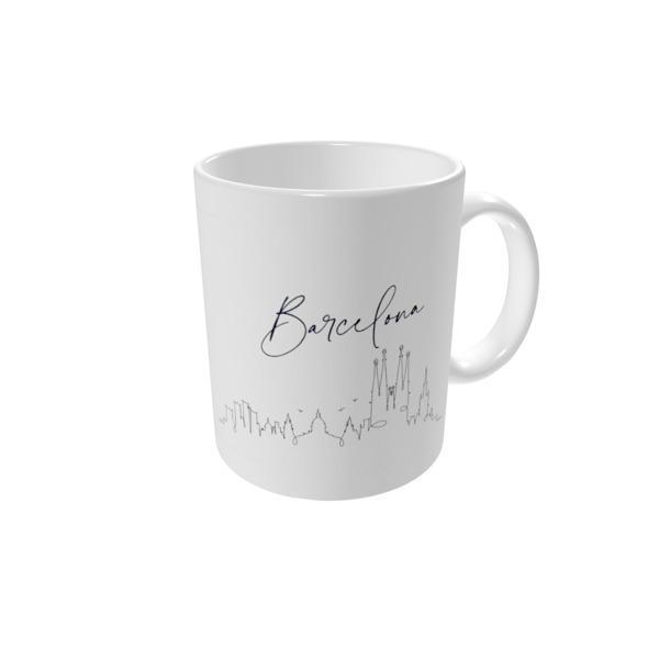 Personalised mugs — Barcelona skyline