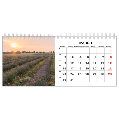 Desk calendars — Simple photo [March]