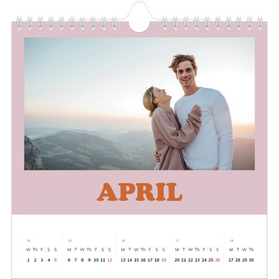 Square calendars  — Retro frames [April]
