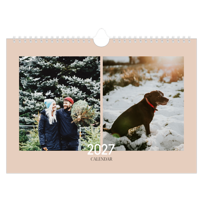 A4 Landscape Photo Calendar — Overlapping text [cover]