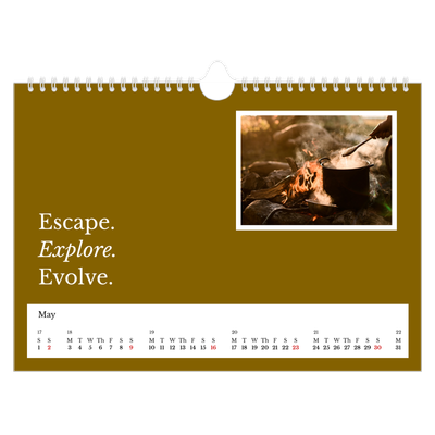 A4 Landscape Photo Calendar — Editorial Earth [May]