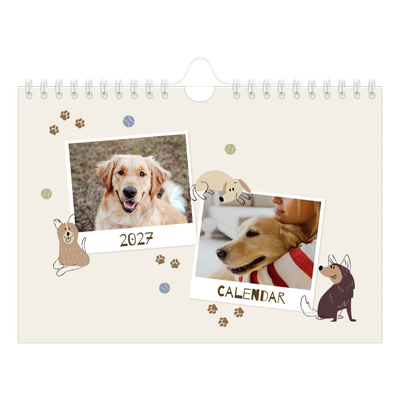 A5 Landscape Photo Calendar — Playful puppy [cover]