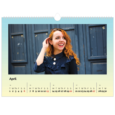A3 Photo Calendar — Pastel shades [April]