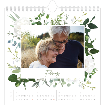Square calendars  — Traditional flowers [February]