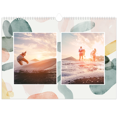 A3 Photo Calendar — Watercolour spots [cover]