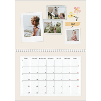 A4 Double Photo Calendar — Vintage scrapbooking [cover]