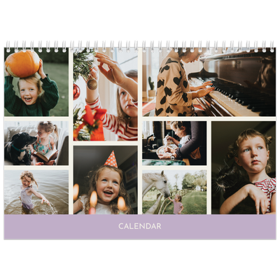 A4 Double Photo Calendar — Pastel chapters [cover]
