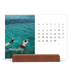 Easel Desk Calendar Landscape  — Simple serif [February]