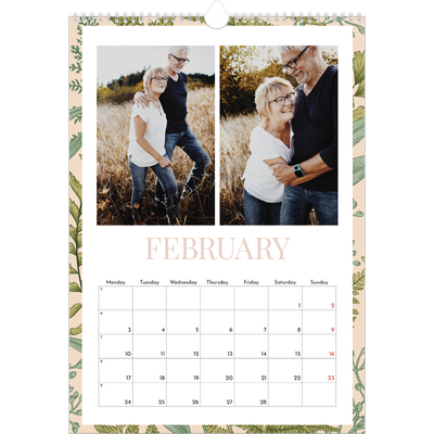 A3 photo calendars — Floral wallpapers [February]