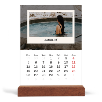Easel Desk Calendar Portrait — The portrait edit