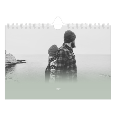 A5 Landscape Photo Calendar — Misty green [cover]