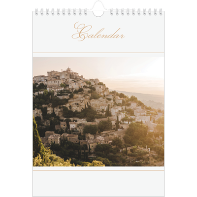 A4 Photo Calendar — Gold script banner [cover]