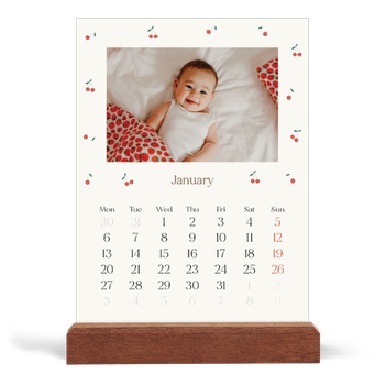 Easel Desk Calendar Portrait — Cherry bliss