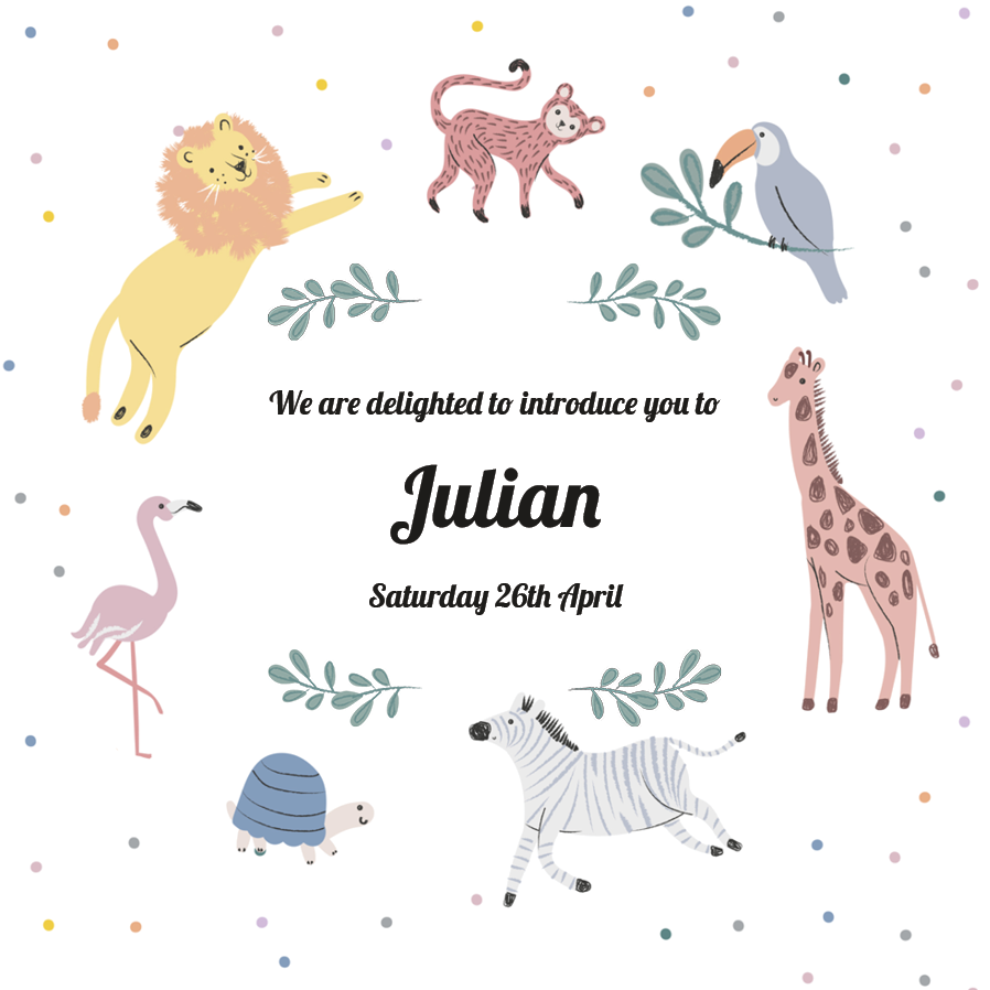 Invitations — Playful safari