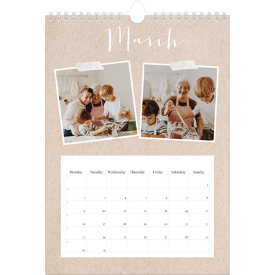 A4 Photo Calendar — Scrapbook calendar [March]