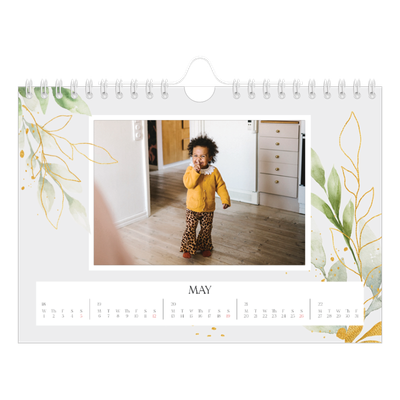 A5 Landscape Photo Calendar — Floral splash [cover]