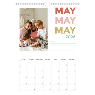 A3 photo calendars — Colourful type [cover]