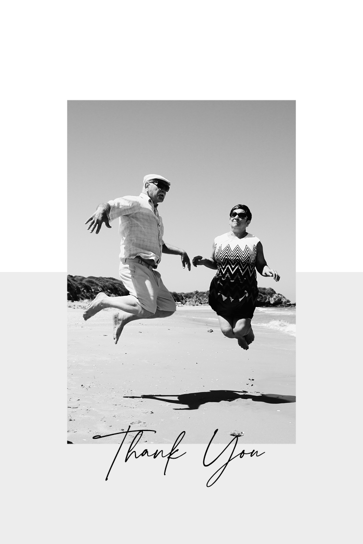 Thank you cards — Grey thank you