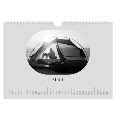 A4 Landscape Photo Calendar — Open road [April]