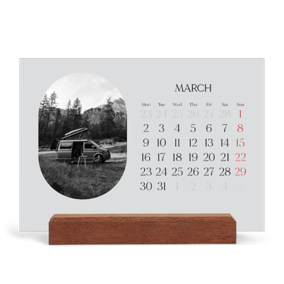 Easel Desk Calendar Landscape  — Open road [March]