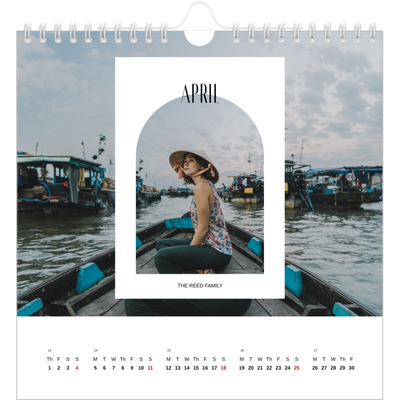 Square calendars  — The open arch [April]