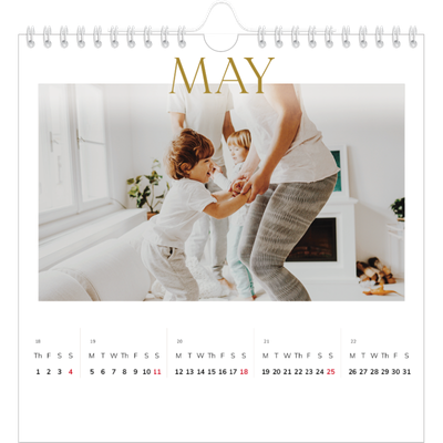 Square calendars  — Big gold text [cover]