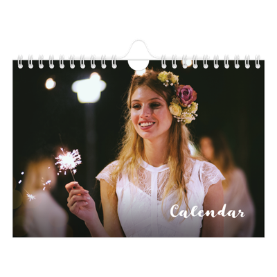 A5 Landscape Photo Calendar — Simple script [cover]