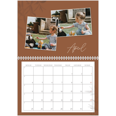 A4 Double Photo Calendar — Down to earth [April]