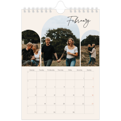 A5 Photo Calendar — Arch memories [February]