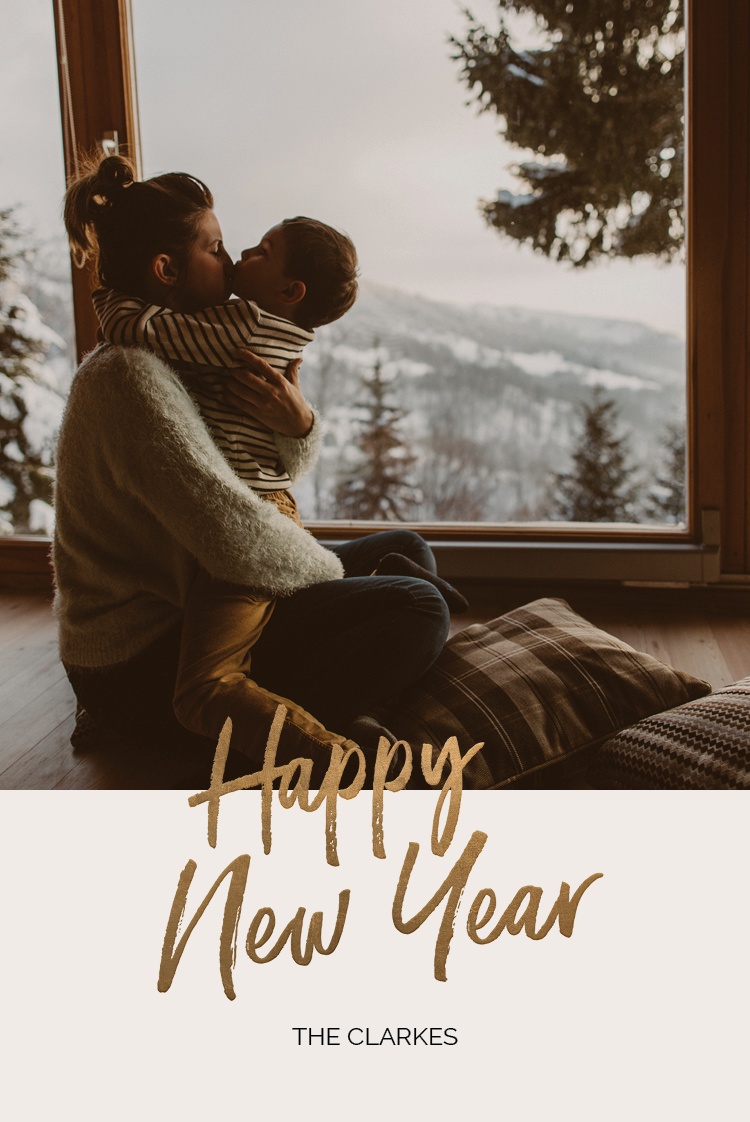 Cards — Happy New Year handwriting