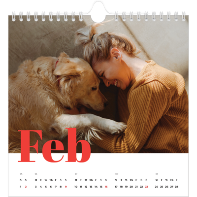 Square calendars  — A bold year [February]