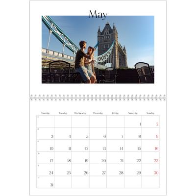 A4 Double Photo Calendar — My travelogue [May]