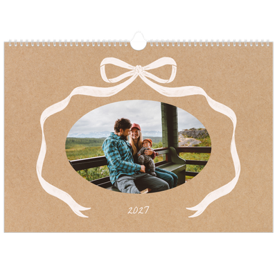 A3 Photo Calendar — Kraft and bow [cover]