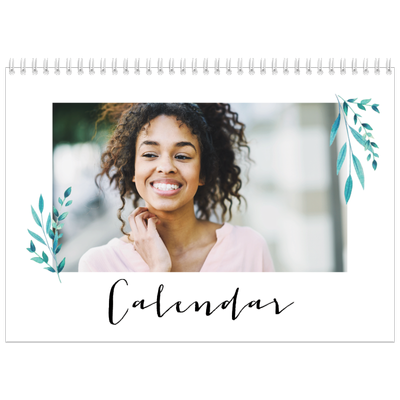 A4 Double Photo Calendar — Flower illustrations [cover]