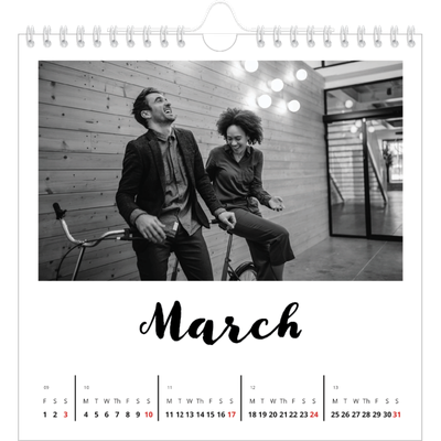 Square calendars  — Handwritten [March]