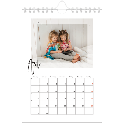A5 Photo Calendar — Clear frame [April]
