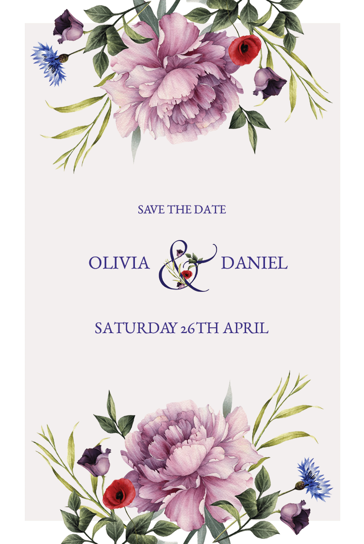 Save the date — Flower posy