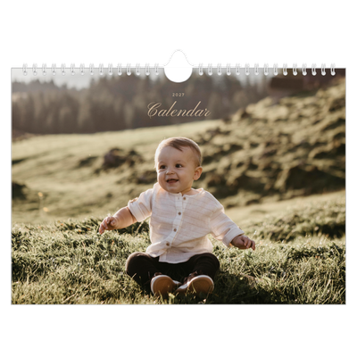 A4 Landscape Photo Calendar — Photo strip boxes [cover]