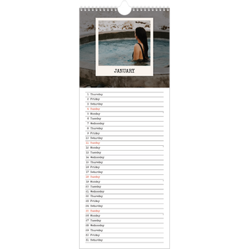 Slim Calendar (15 x 40cm) — The portrait edit