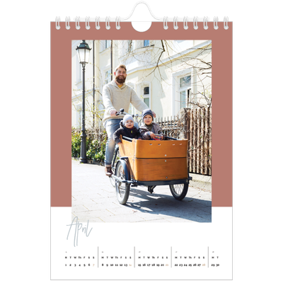 A5 Photo Calendar — Earthy frames [April]