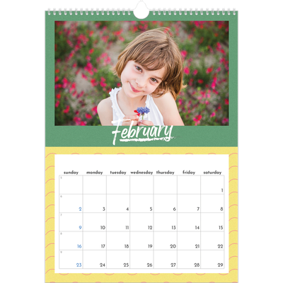 A3 photo calendars — Colour and pattern [February]