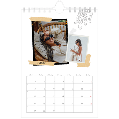 A5 Photo Calendar — Scrapbook flair [March]