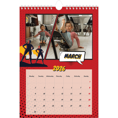 A4 Photo Calendar — Comic book [March]