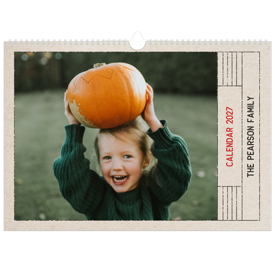 A3 Photo Calendar — Craft stamp effect [cover]