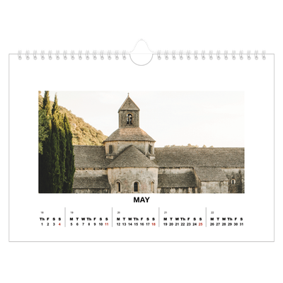 A4 Landscape Photo Calendar — Simple photo [cover]