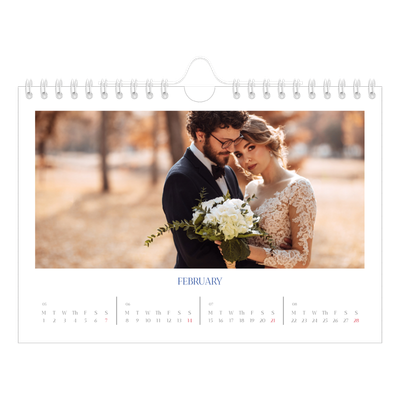 A5 Landscape Photo Calendar — Cobalt classic [February]