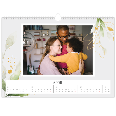 A3 Photo Calendar — Floral splash [April]