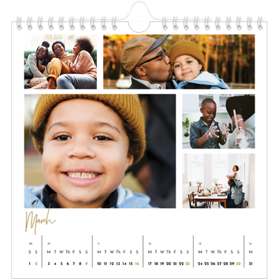 Square calendars  — Scribble text [March]