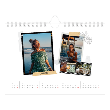 A5 Landscape Photo Calendar — Scrapbook flair