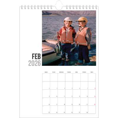 A4 Photo Calendar — Abbreviated text [February]